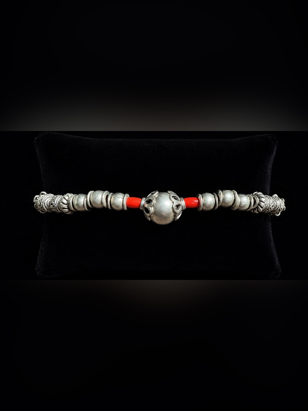 NEW Silver-Plated Red Coral Bracelet | 8”+1” Extender | 18.92g |  Jewelry